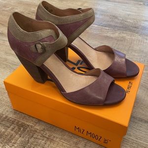 NIB Miz Mooz Wilton Plum high heeled sandals